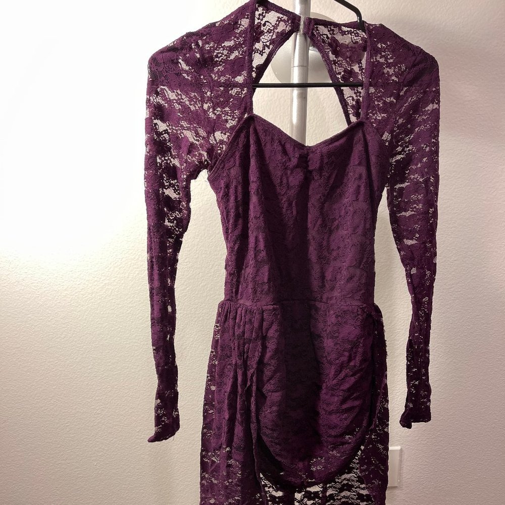 Lyrical dance, purple, built-in leotard, size Adult small, NWOT